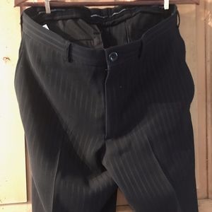 Armani Collezioni black pinstripe pants size 34
